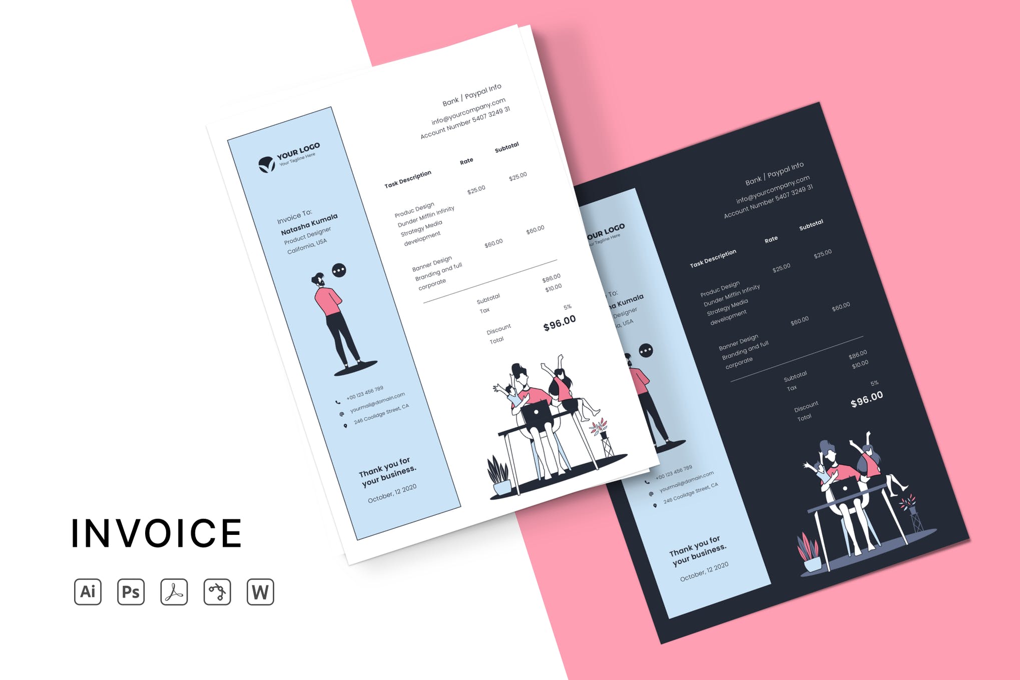 20 best invoice templates for word get paid quickly 2022 theme junkie