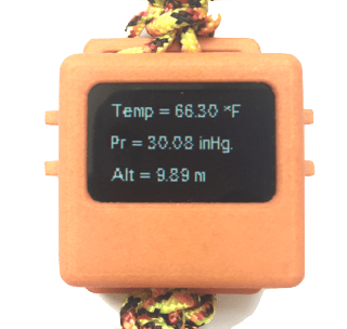 digital watch with temperature sensor