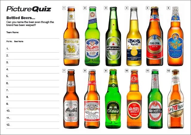 quiz number 076 with a beer bottles picture round