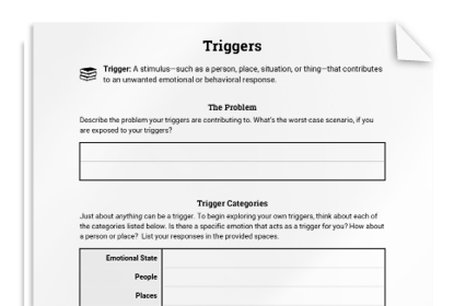 anger worksheets therapist aid