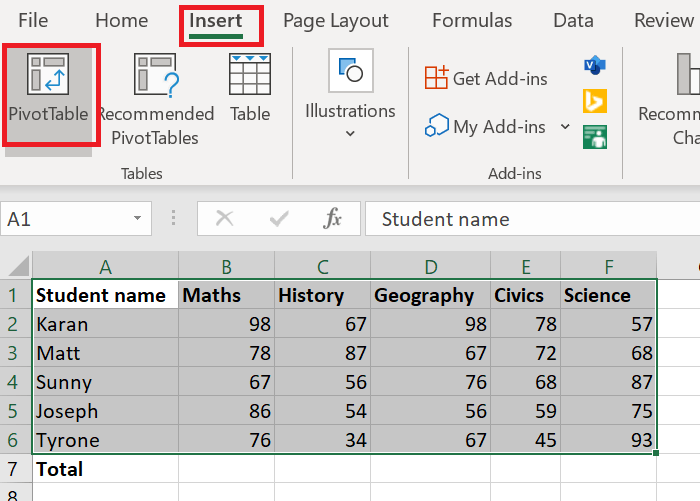 How To Create Pivot Table In Excel Office 365
