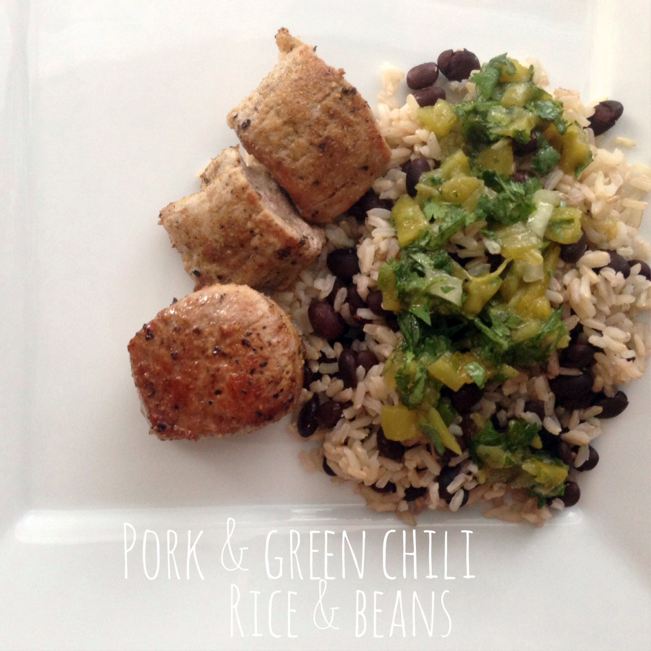 Cooking the Books Pork With Green Chili Rice & Beans think fruitful