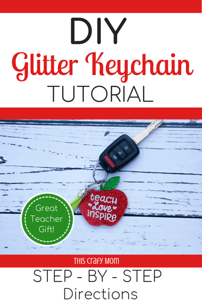 DIY Glitter Acrylic Keychain Tutorial This Crafty Mom