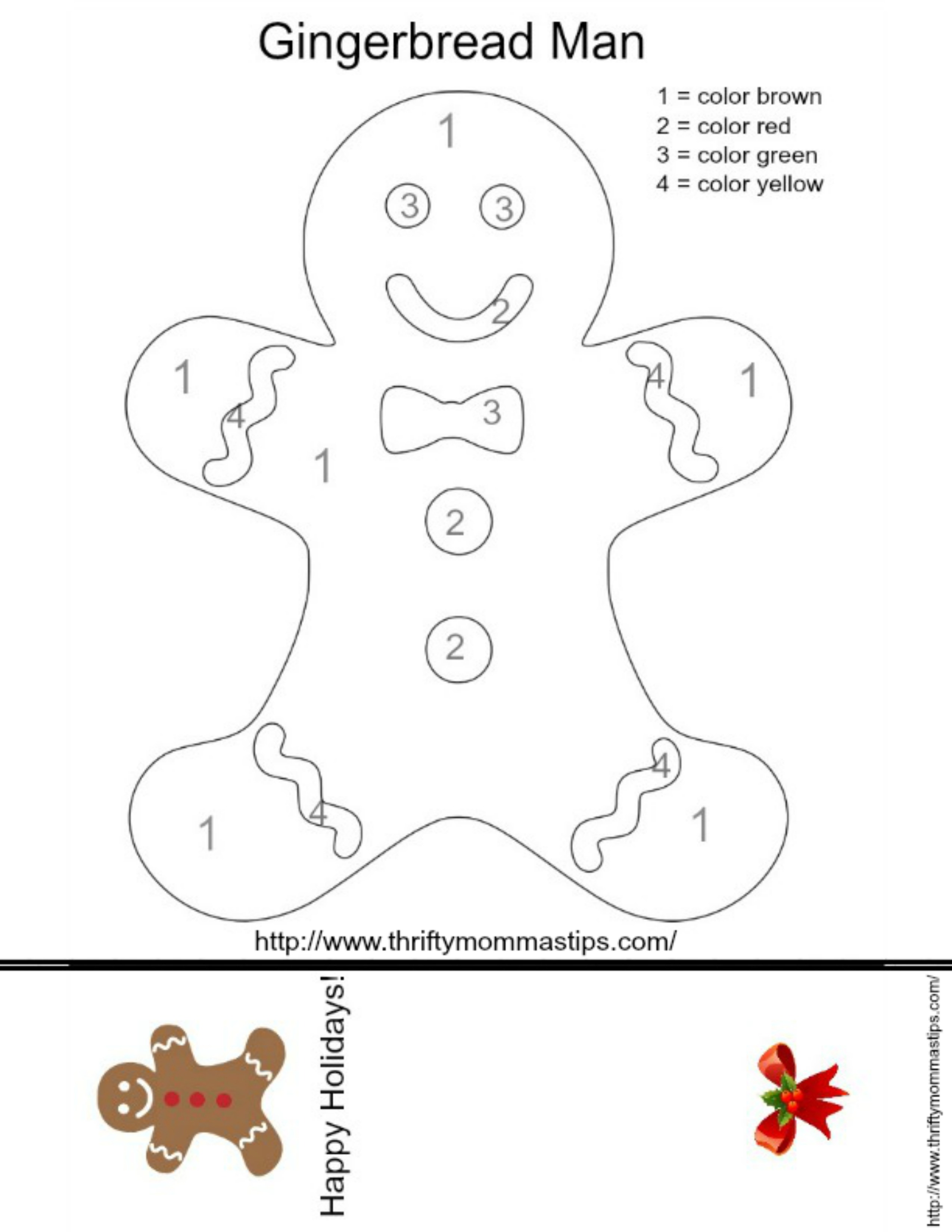 colour in gingerbread man – Image 2