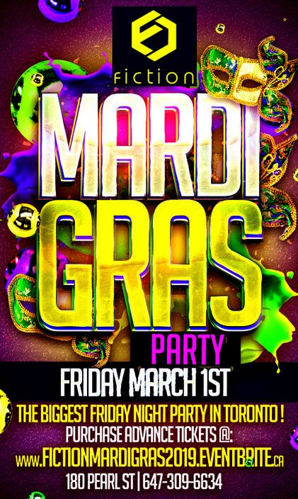 Shop affordable wall art to hang in dorms, bedrooms, offices, or anywhere blank walls aren't . MARDI GRAS PARTY 2019 @ FICTION NIGHTCLUB | FRIDAY MARCH 1ST | Top DJs, Toronto, ON live at