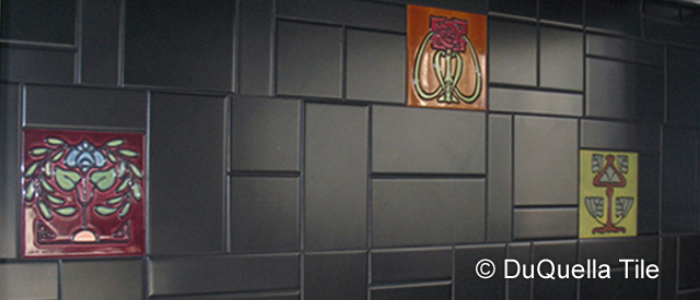 Duquellatile Handcrafted Decorative Tiles In Arts And Crafts Art Nouveau And Art Deco Styles For Baths Kitchens Or Fireplaces Custom Services Field Tile