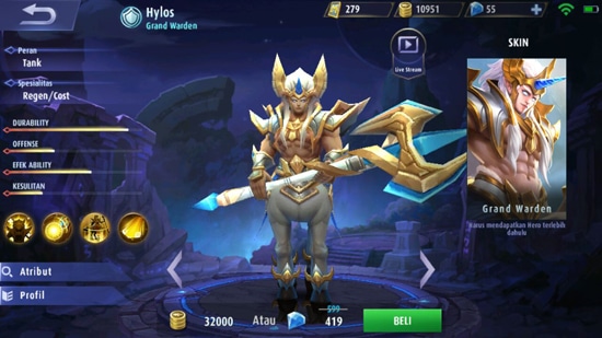 Build Hylos Mobile Legends, Set Emblem dan Guide Terbaiknya