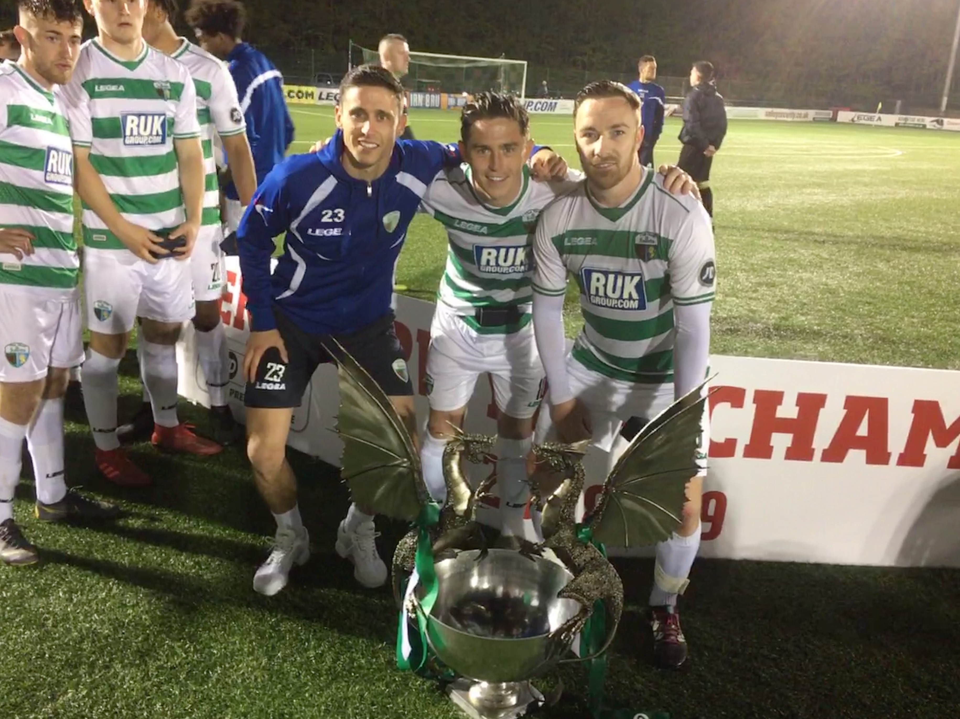 Celebrations As Saints Lift JD Welsh Premier League Trophy In Style