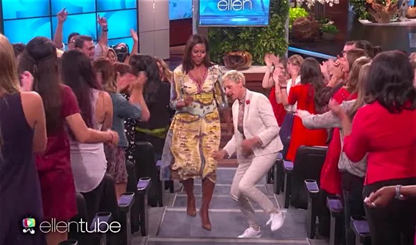 Ellen Welcomes Michelle Obama And Bradley Cooper S Wardrobe