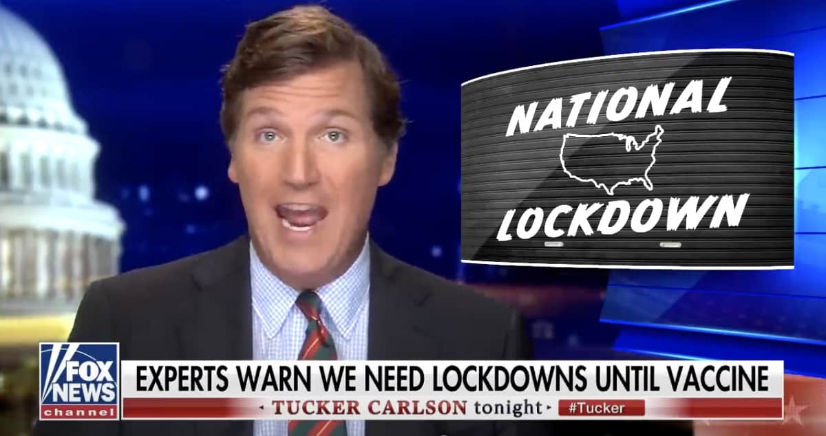 Tucker Carlson lockdown 