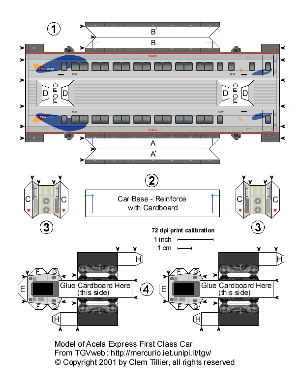 You can now download the best collection of printable train papercraft image to print. Tgvweb Acela Express Model