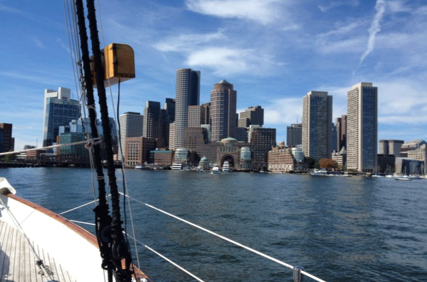 A pontoon boat is like a floating patio. 5 Of The Best Boston Harbor Tours
