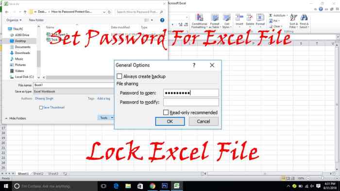 Password vary Cara membuat password di excel