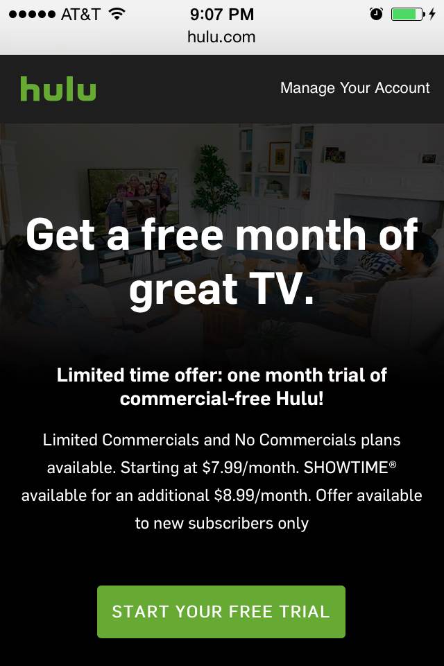 Today, hulu is launching a new tier of service priced at $11.99 a month, without com. Hulu S No Commercials Plan Truth In Advertising