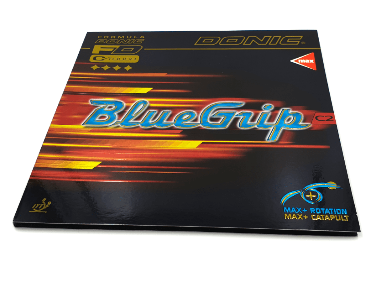 Revêtement De Ping-pong Donic Blue Grip S2 - Noir 1.8mm - Hybride Effet Et Contrôle - Pour Joueurs Attaque