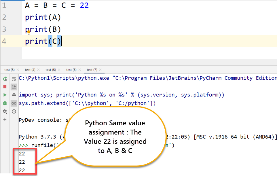 Python Variables — TutorialBrain