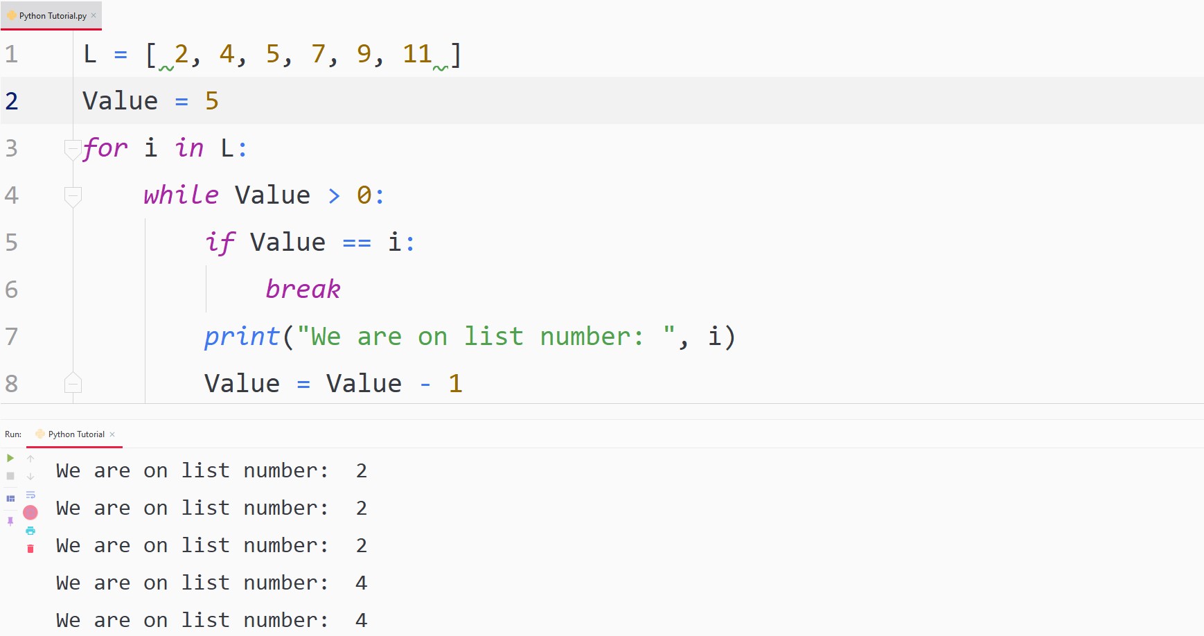 Python Break Tutorialbrain