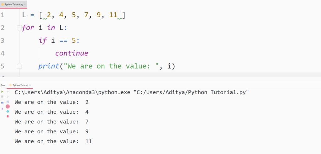 Python Break — TutorialBrain