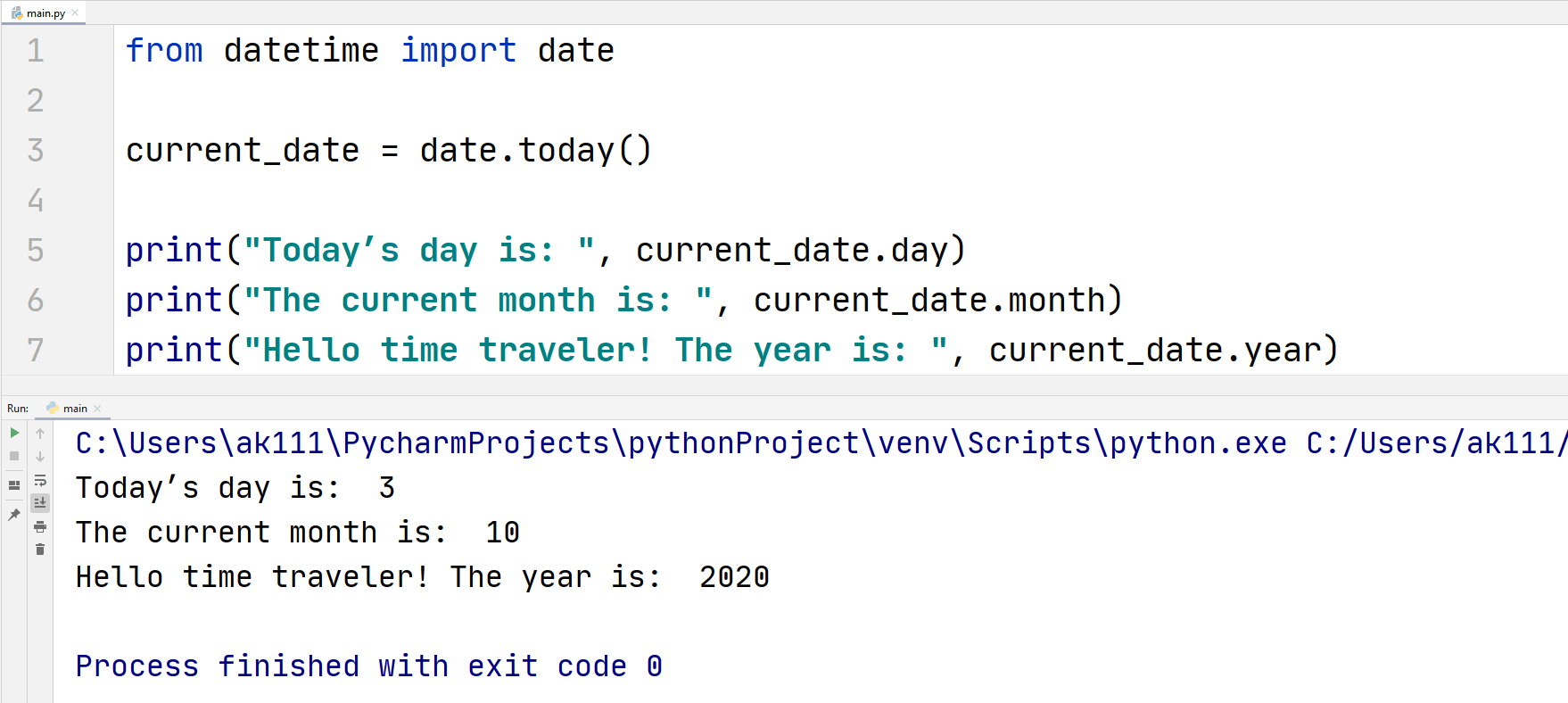 today date python
