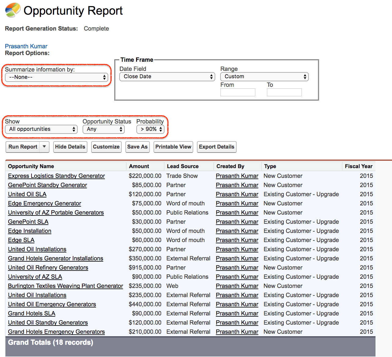 Log in to your organization. How to use Salesforce Report builder