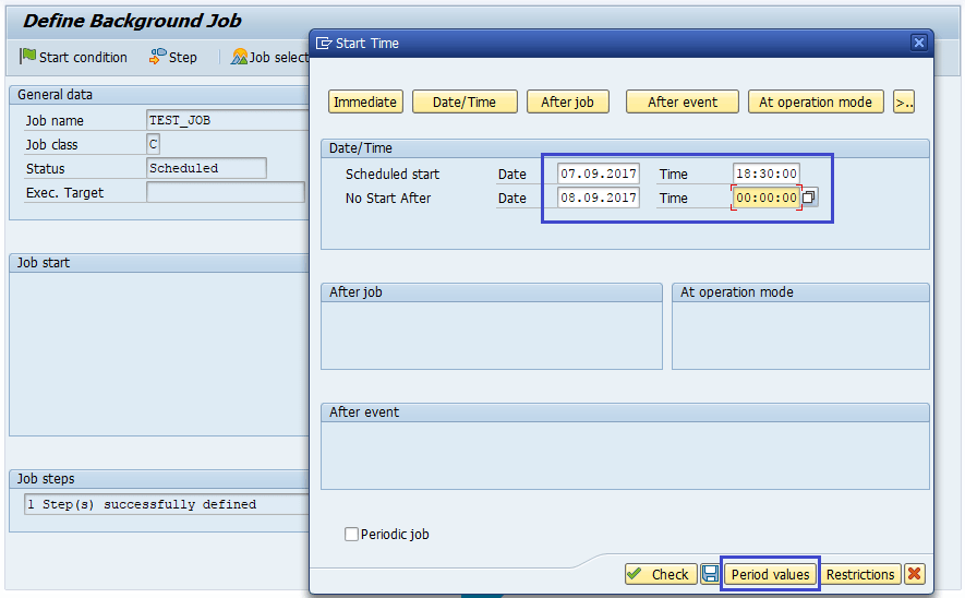 How do i manually start one of these jobs without affecting the . SAP BASIS Scheduling Background Job
