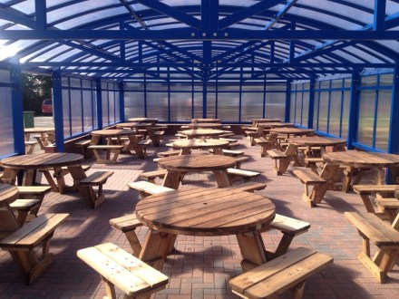 Another outside eating area