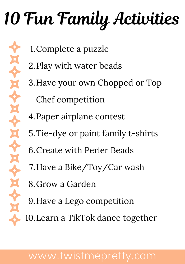 Looking for a fun night out? 10 Fun Family Activities To Do Together Twist Me Pretty