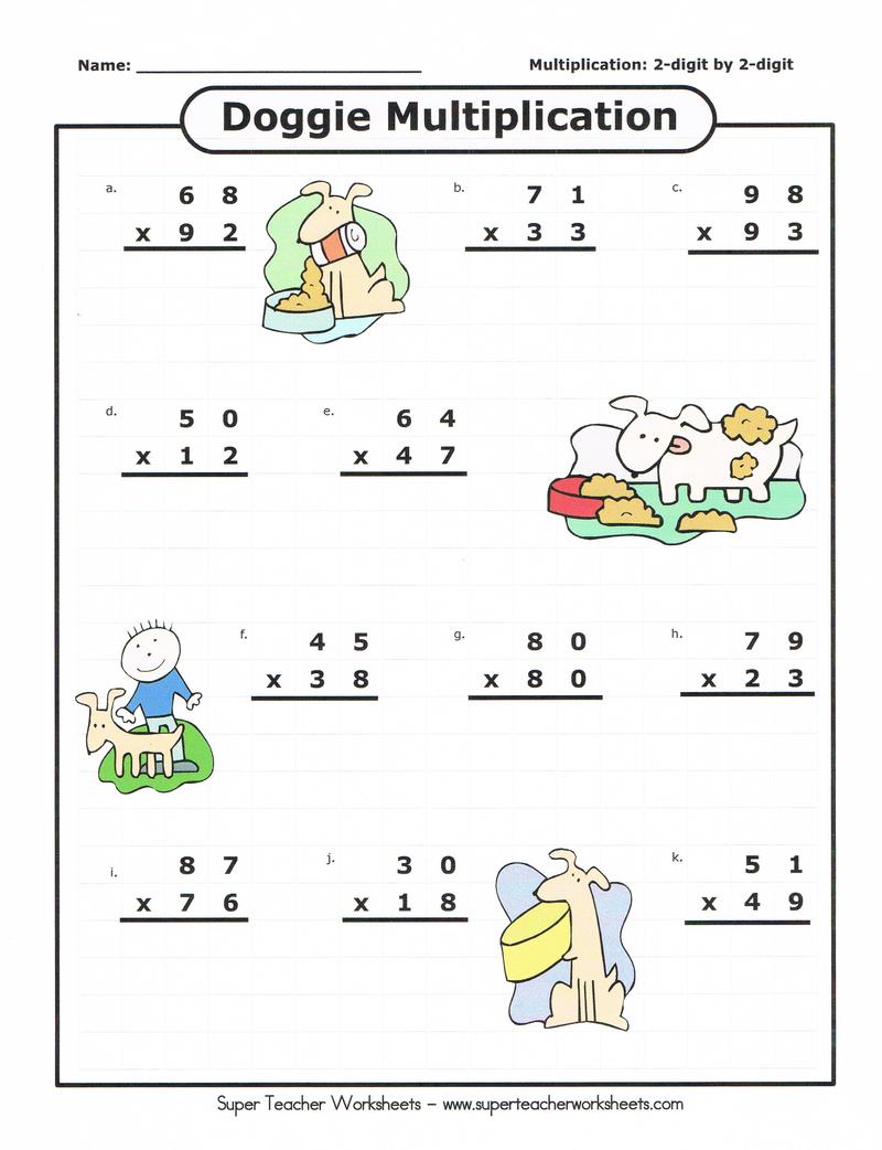 2 digit by 2 digit multiplication worksheets pdf