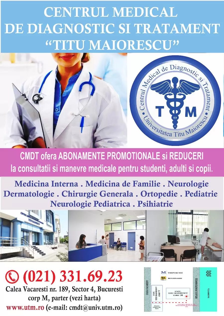 Semnificații, intervale de referință, interpretarea valorilor mari sau mici, indicații de recoltare. Centrul Medical De Diagnostic Èi Tratament Titu Maiorescu Universitatea Titu Maiorescu