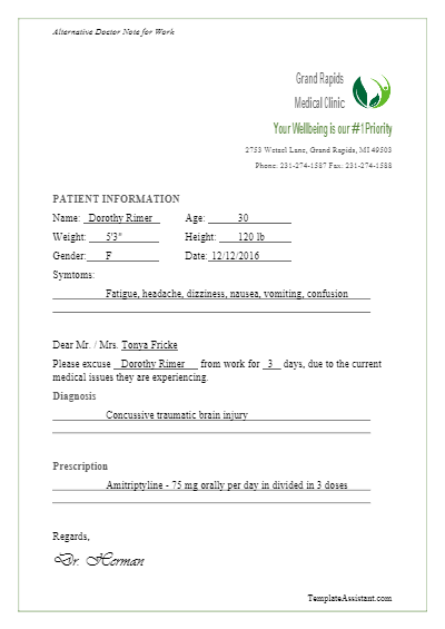 Read on for tips to make your urgent care visit a little better. 5 Doctor's Note Templates - Vectorgraphit - Blog