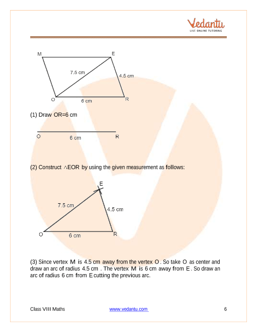 Interesting word problems are included in each section. Ncert Solutions For Class 8 Maths Chapter 4 Practical Geometry