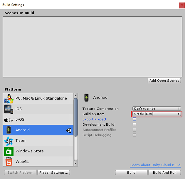 Now (after reinstall of windows and unity and some months later) whenever i start a windows opens with resolving android dependencies . Unity Manual Inside The Android Build Process