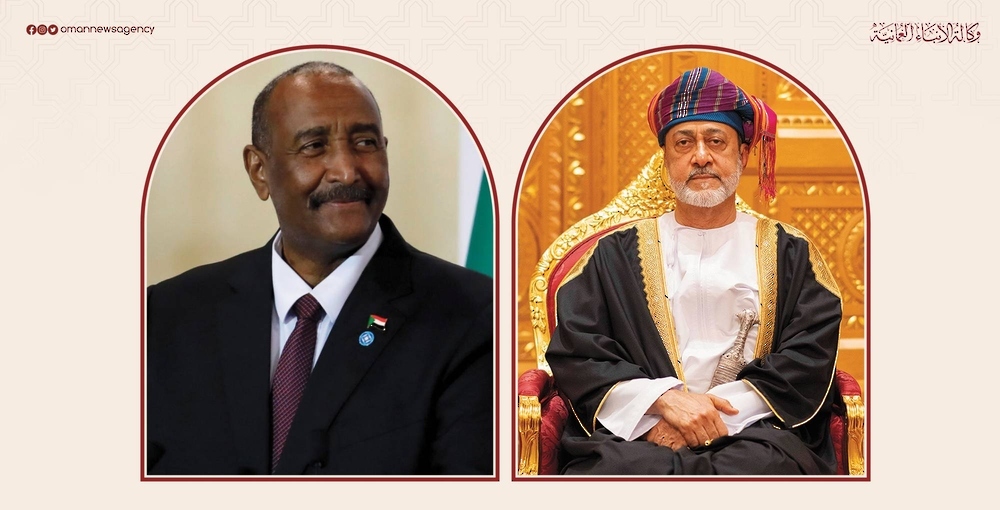 جلالة السُّلطان المعظّم يهنئ رئيس مجلس السيادة الانتقالي بجمهورية السودان