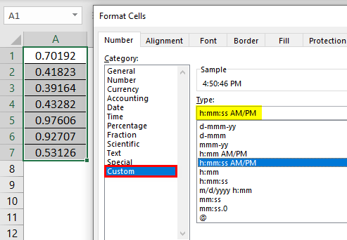 Форматирование ячейки в Excel, пример 2.3.0