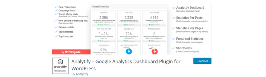 Si necesitas añadir google analytics en wordpress, pero no quieres complicarte mucho la cabeza, el plugin ga google analytics te facilitará mucho el . 7 Awesome Google Analytics WordPress Plugins