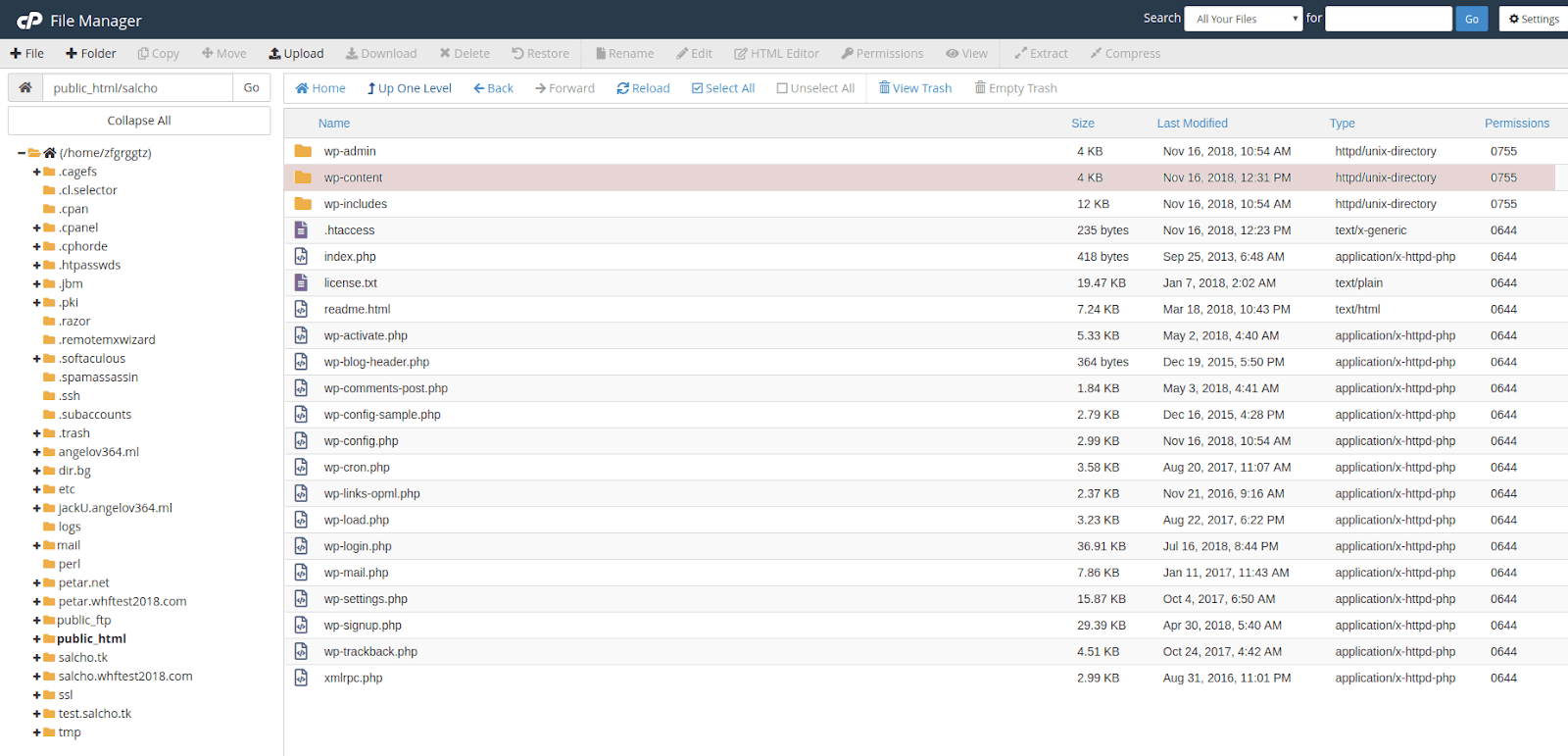 Now, upload the downloaded wordpress files to your hosting server from the cpanel file manager. How to disable Wordpress plugins from cPanel - Beginner`s Guide