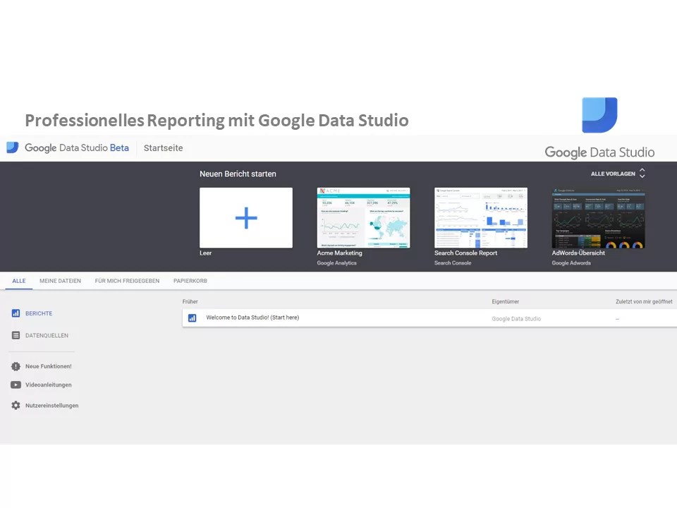 Use images to add logos and graphics to your report. Tipps Zur Erstellung Von Google Data Studio Reports