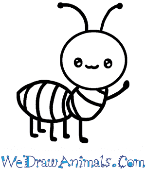 The large simple shapes and cutesy eye makes it fun for young artists. How To Draw A Baby Ant