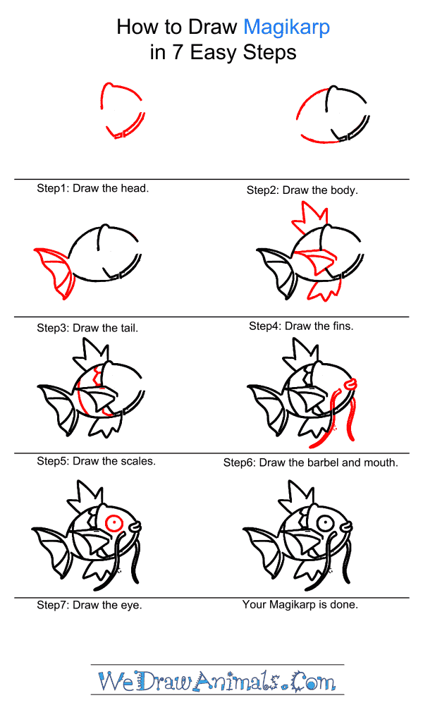 It is one of the three starter pokémon that can be chosen in kanto region. How to Draw Magikarp Pokemon