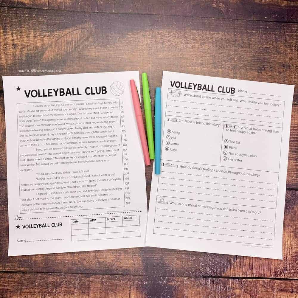 2nd grade reading worksheets passages for comprehension fluency