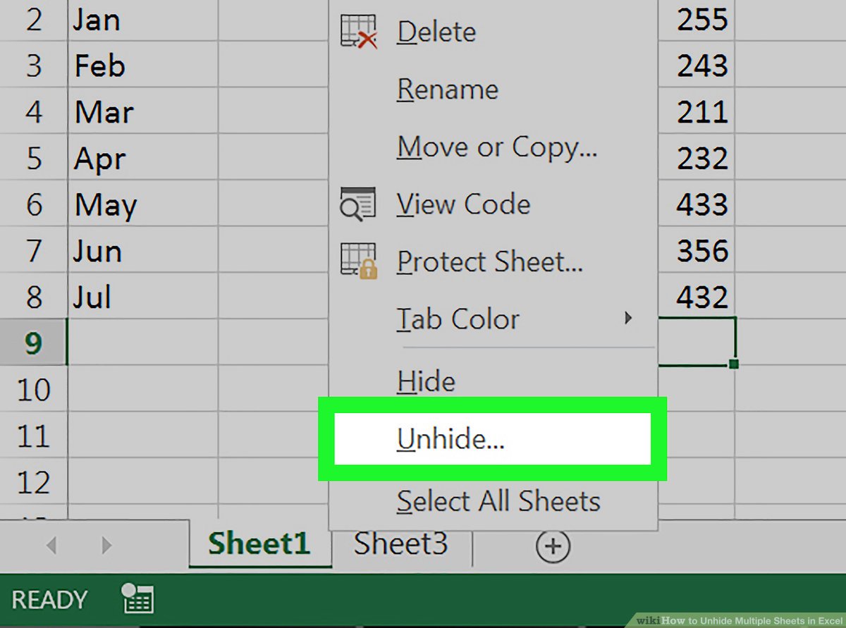 how to unhide multiple sheets in excel 6 steps with pictures