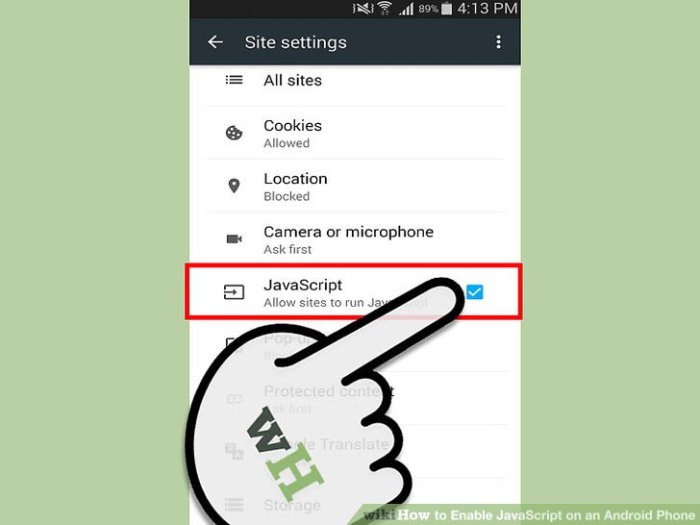 3 Ways to Enable JavaScript on an Android Phone - wikiHow Tech Enable javascript android phone