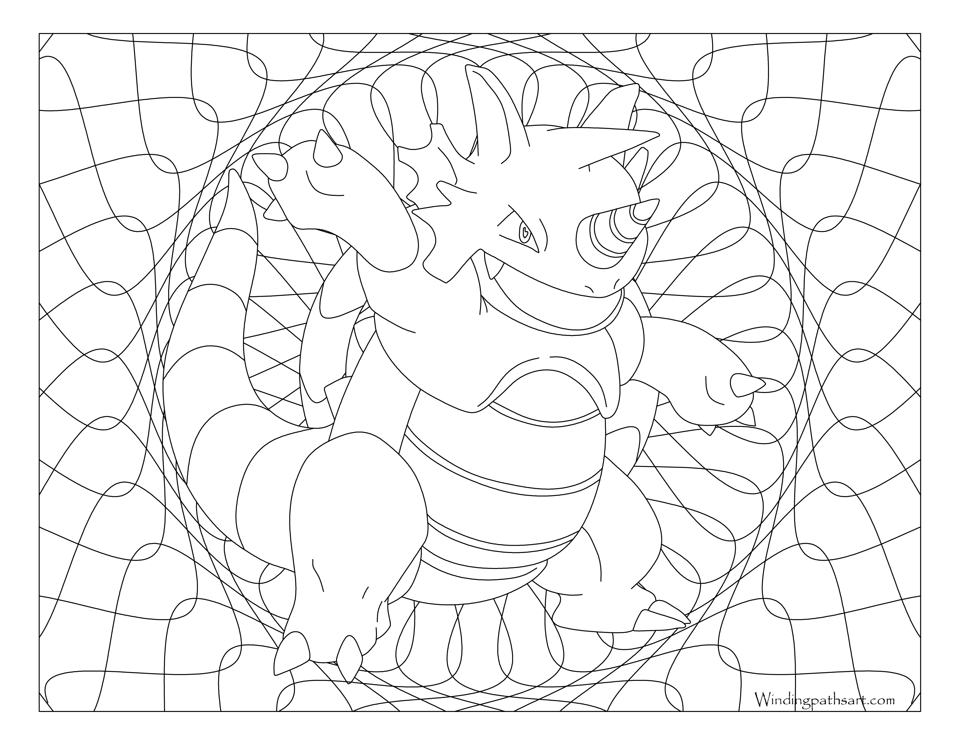 #113 Chansey Pokemon Coloring Page · Windingpathsart.com