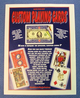 This is the most common pack that is used for custom card games. Custom Playing Cards Kit Winkler S Magic Warehouse