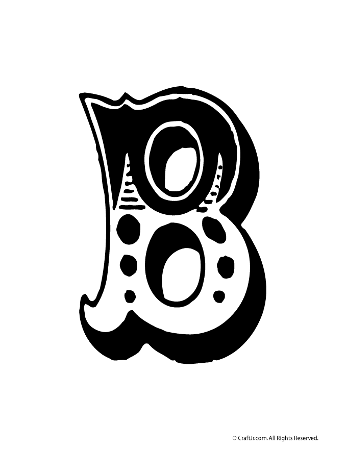 circus bubble letter b woo jr kids activities