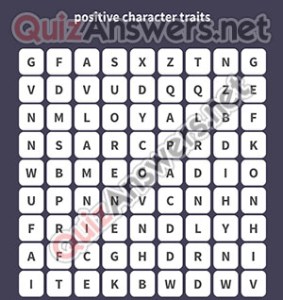 KIND NICE BRAVE LOYAL GENEROUS FRIENDLY