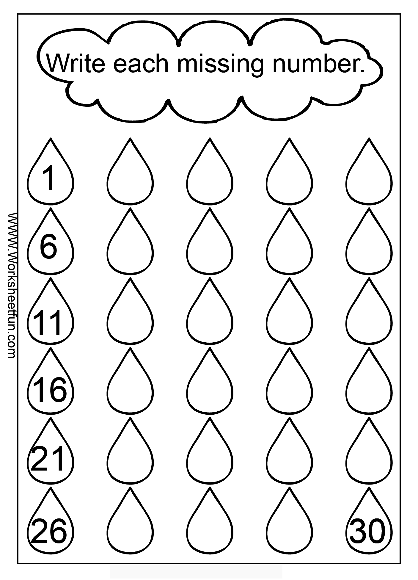 missing numbers 1 30 three worksheets free printable worksheets