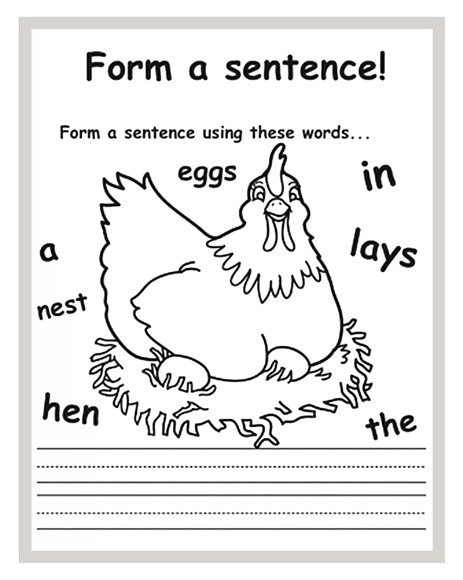 · i comb my hair. 12 Good Examples Of 1st Grade Worksheets Free Download Worksheet Hero