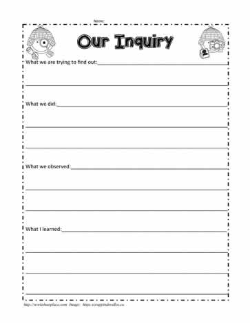 Read on for some ideas to get students questioning, teaching the whole scientific process, and ideas for simple less mess science projects! Science Inquiry Worksheets