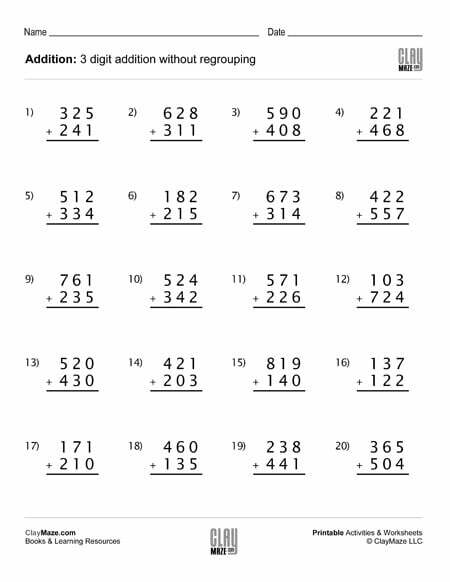 Addition means to calculate the total amount of something. Double Digit Adding No Regrouping Worksheets Worksheetscity